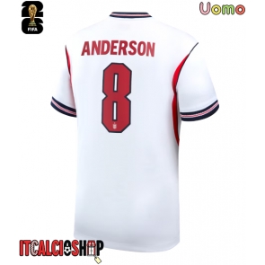 Inghilterra Elliot Anderson #8 Prima Maglia Mondiali 2026 Manica Corta
